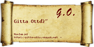 Gitta Ottó névjegykártya